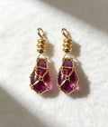 Crimson Nebula Drop Earrings