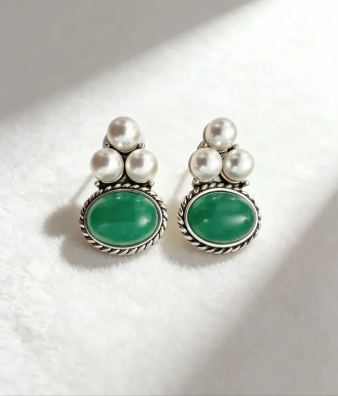 Emerald Moonrise Earrings