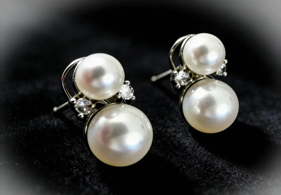 Luna Duet Pearl Earrings