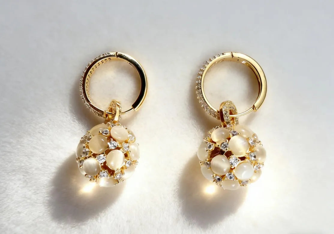 Aurelia Pearl Bloom Hoops