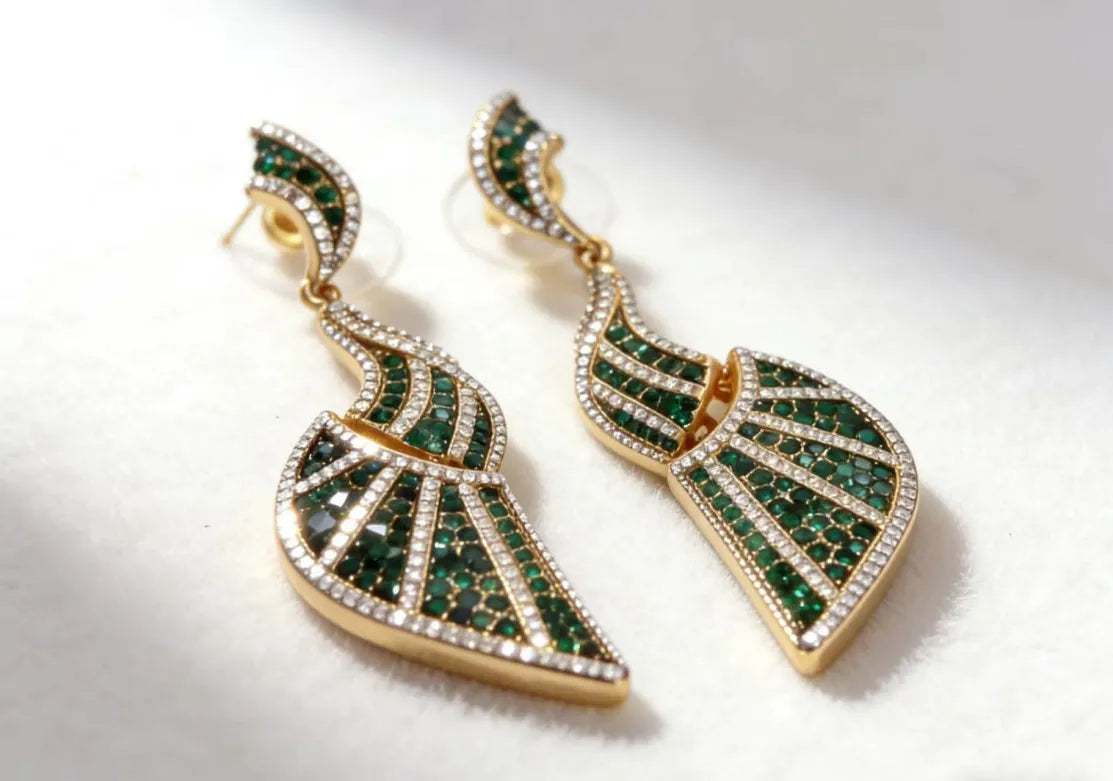 Emerald Seraph Drop Earrings