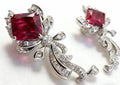 Scarlet Fleur Drop Earrings